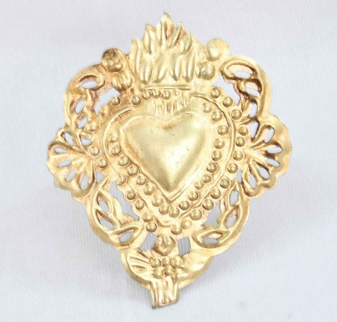 Filigree Heart Napkin Ring (Antique Gold) set of 4