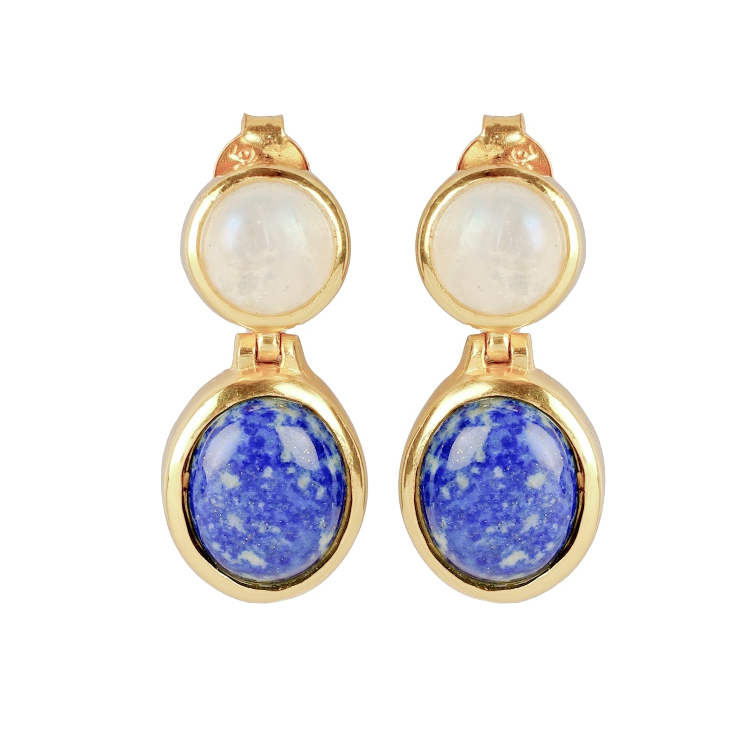 Lapis Lazuli & Moonstone Earrings
