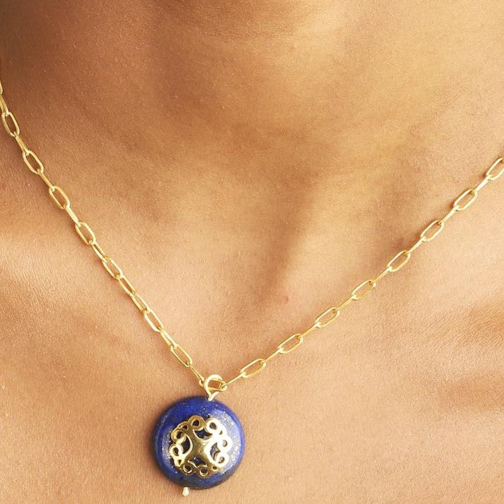 Melange Necklace Blue Lapis - Lila Rasa