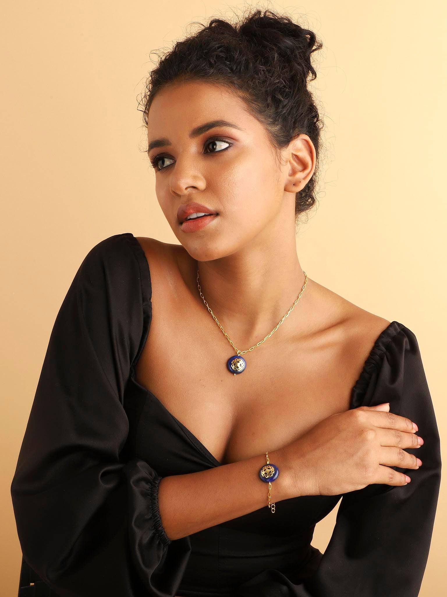 Melange Necklace Blue Lapis - Lila Rasa