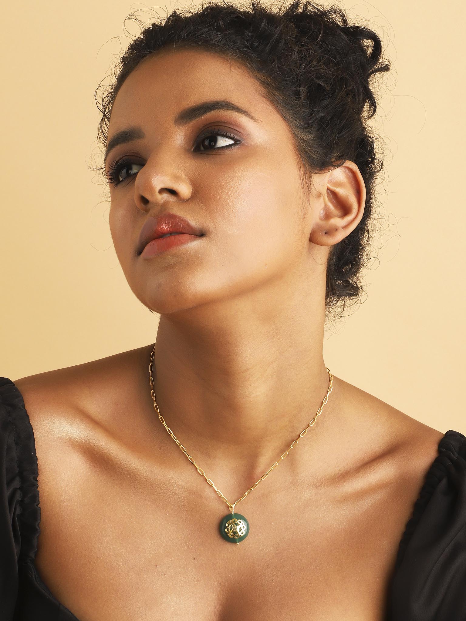 Melange Necklace Green Onyx - Lila Rasa