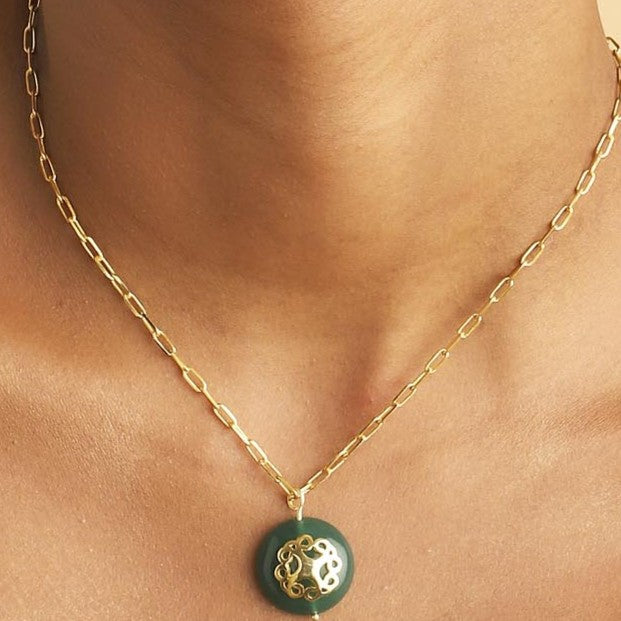Melange Necklace Green Onyx - Lila Rasa