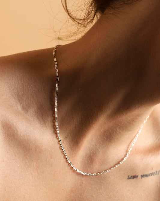 PaperClip Chain Necklace Gold (Small) - Lila Rasa