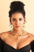 Stellar Elegance -  7 Healing Stones Multilayer Drop Earrings - Lila Rasa