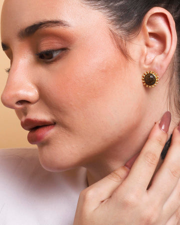 Stellar Elegance - Chakra Earrings Tiger Eye - Lila Rasa