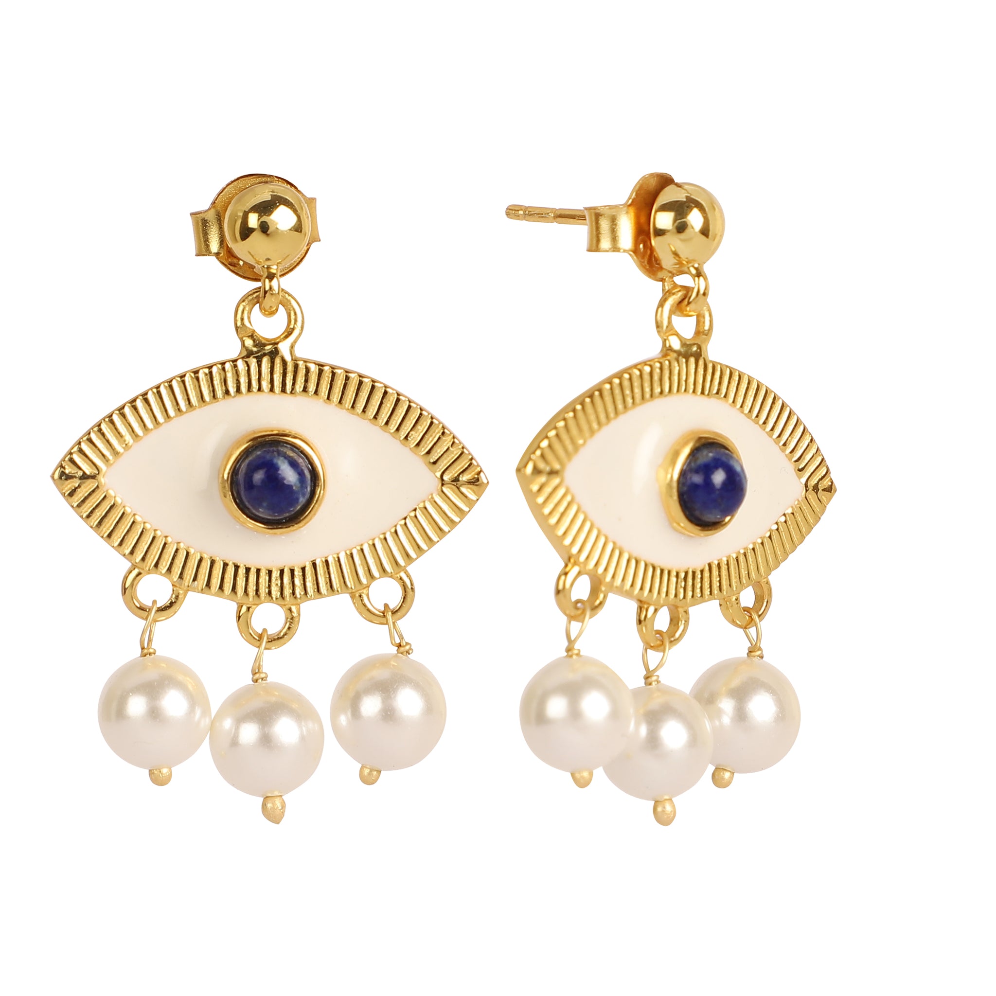 Evil Eye Earring Pearl