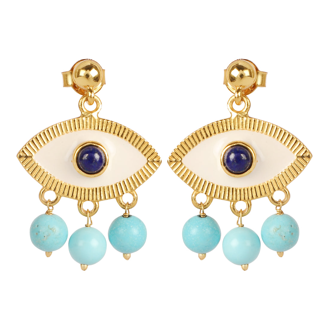 Evil Eye Earrings Turquoise