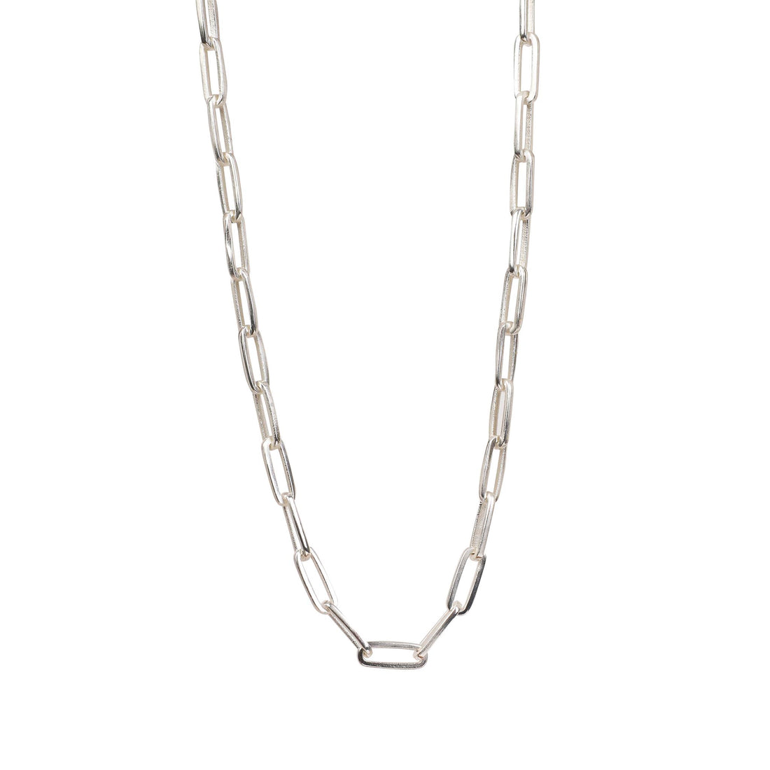 Paperclip Chain Necklace Silver (Large) - Lila Rasa