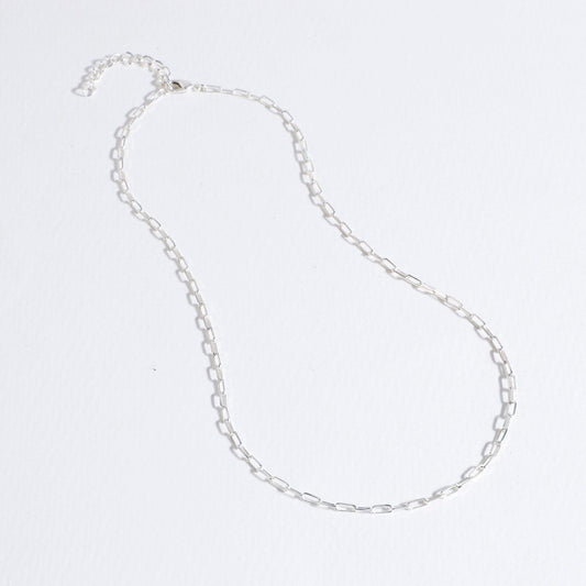 Paperclip Chain Necklace(Medium)  Silver - Lila Rasa
