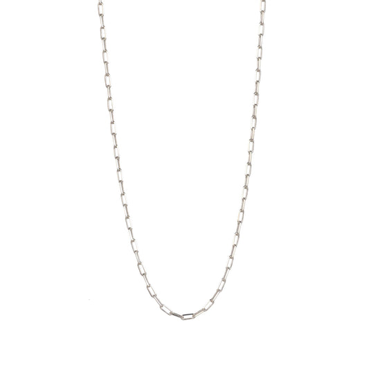 PaperClip Chain Necklace Silver (Small) - Lila Rasa