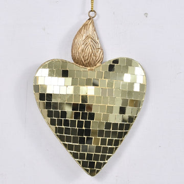 Mosaic Glass Heart  Ornament