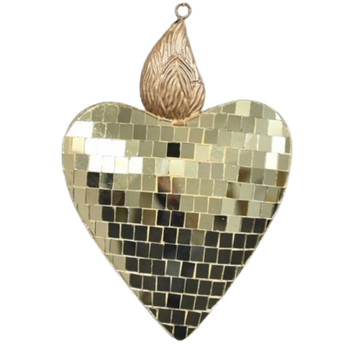 Mosaic Glass Heart  Ornament