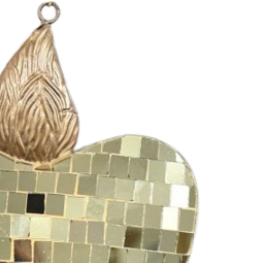 Mosaic Glass Heart  Ornament