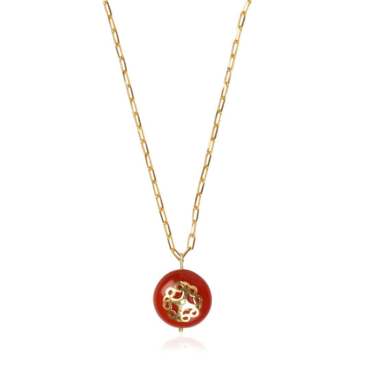 Melange Necklace Red Carnelian - Lila Rasa