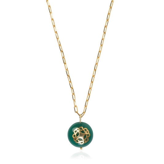 Melange Necklace Green Onyx - Lila Rasa