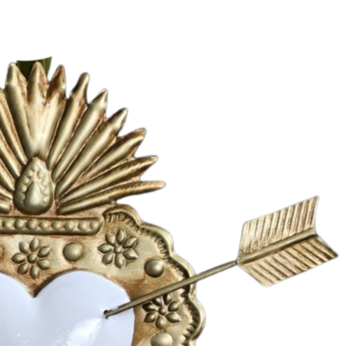 Milagro White Heart with Arrow