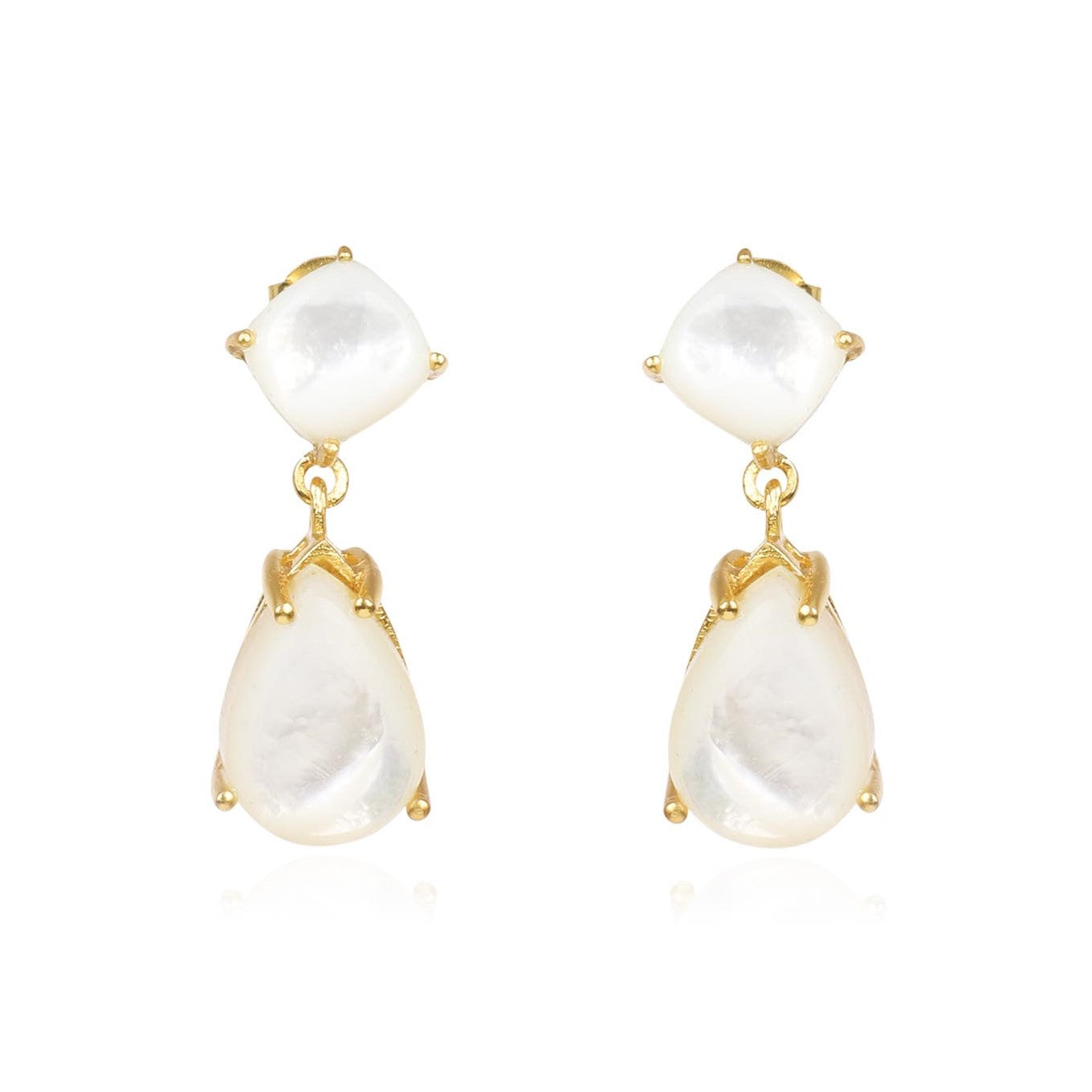 "Pure Elegance" White Onyx Stone Earrings - Lila Rasa