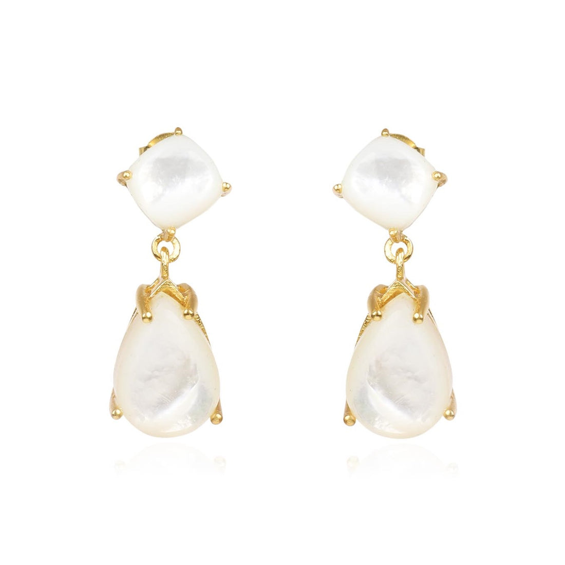 "Pure Elegance" White Onyx Stone Earrings - Lila Rasa