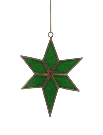 Large Green Mosaic Glass Ornament