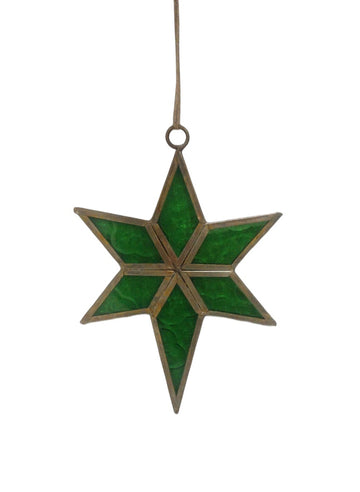 Small Green Mosaic Glass Ornament