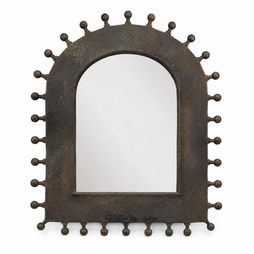 Black Antique Ex-Voto Wall Mirror