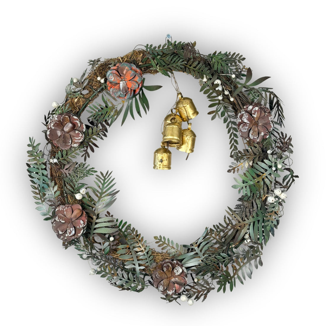 Pine Wreath With Hanging Bells