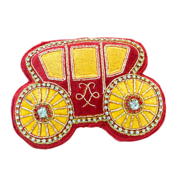 Red Embroidered Velvet Royal Carriage Ornament