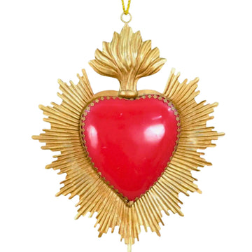 Flaming Red MILAGRO HEART