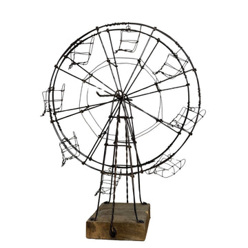 Rustic Ferris Wheel Ornament Display