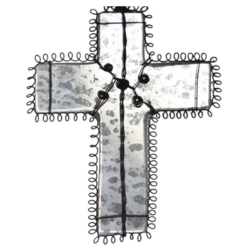 Rustic Wirework Cross Hanging Ornament Medium