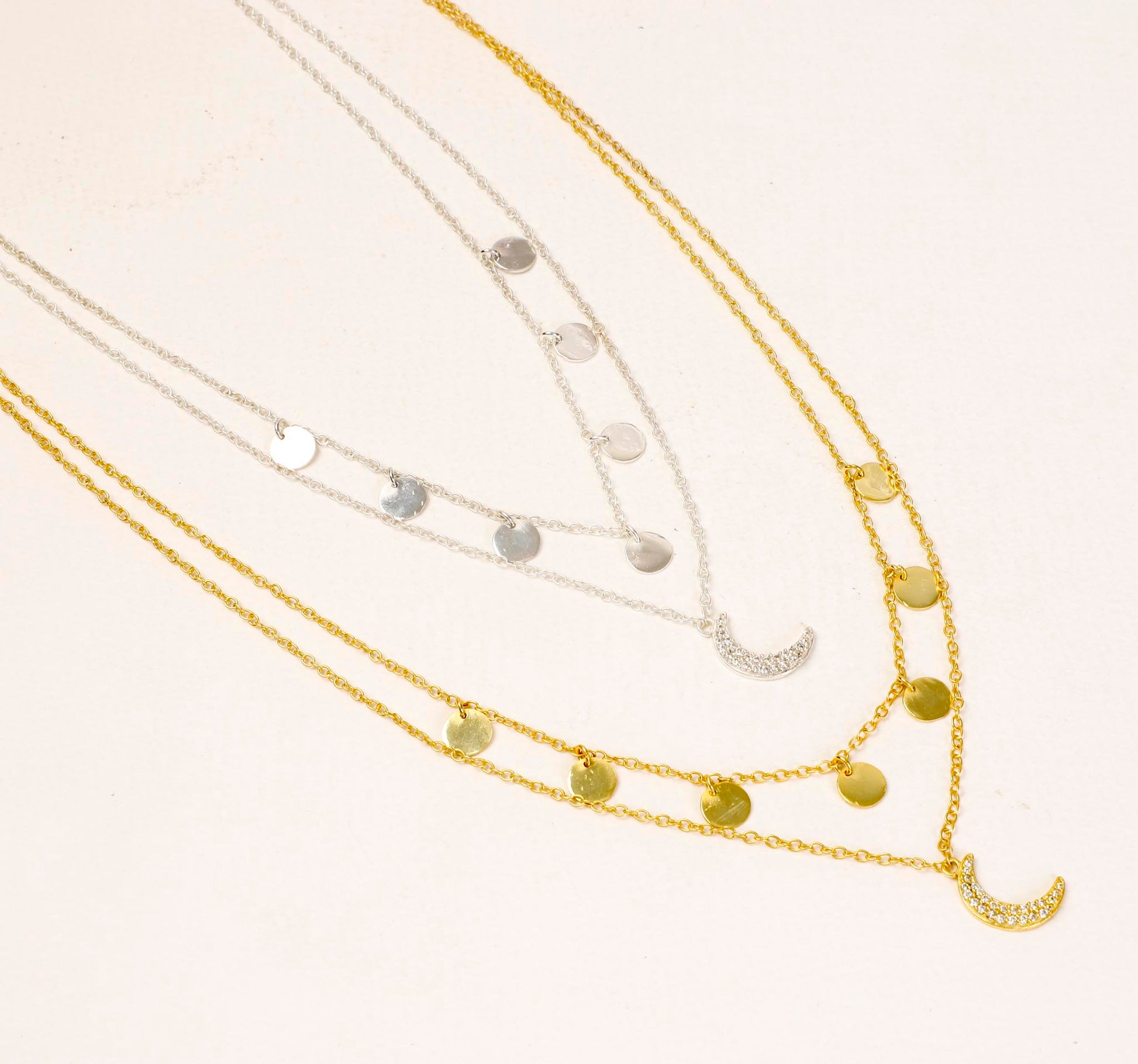 Star Gaze Double Layer Necklace Gold - Lila Rasa