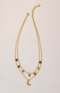 Star Gaze Double Layer Necklace Gold - Lila Rasa