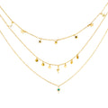 Star Gaze Triple Layer Night Sky Necklace Gold - Lila Rasa