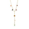 Stellar Elegance - 7 Healing Stones Drop Necklace - Lila Rasa