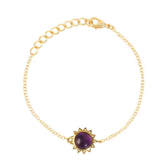 Stellar Elegance - Chakra Bracelet Purple Amethyst - Lila Rasa