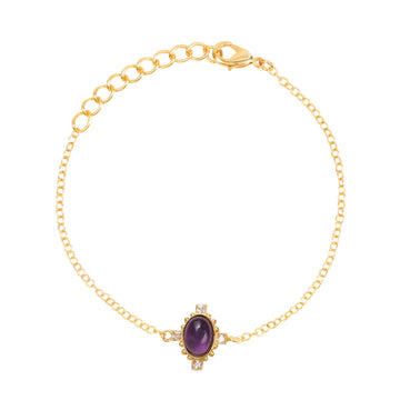Stellar Elegance - Chakra Bracelet Purple Amethyst CZ - Lila Rasa
