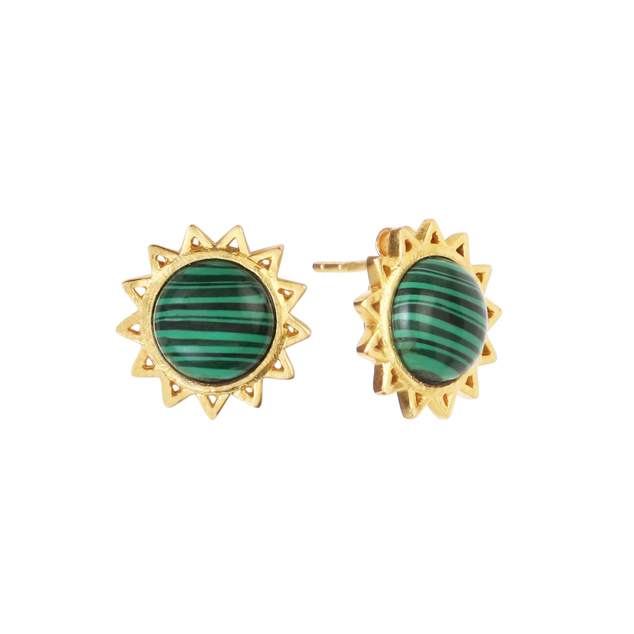 Malachite shop stone earrings