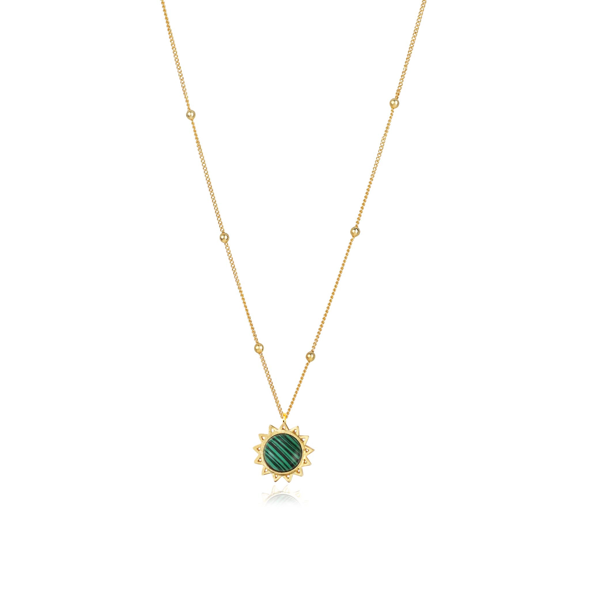 Stellar Elegance - Chakra Necklace Malachite - Lila Rasa