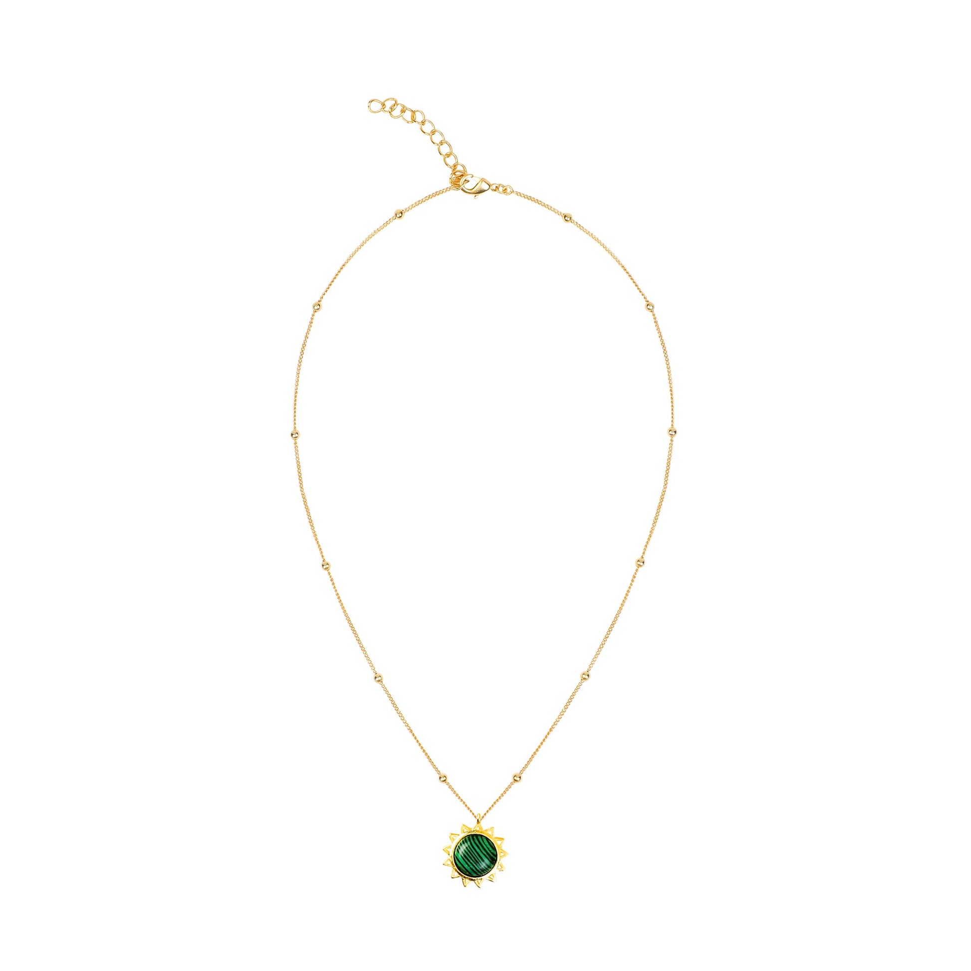 Stellar Elegance - Chakra Necklace Malachite - Lila Rasa