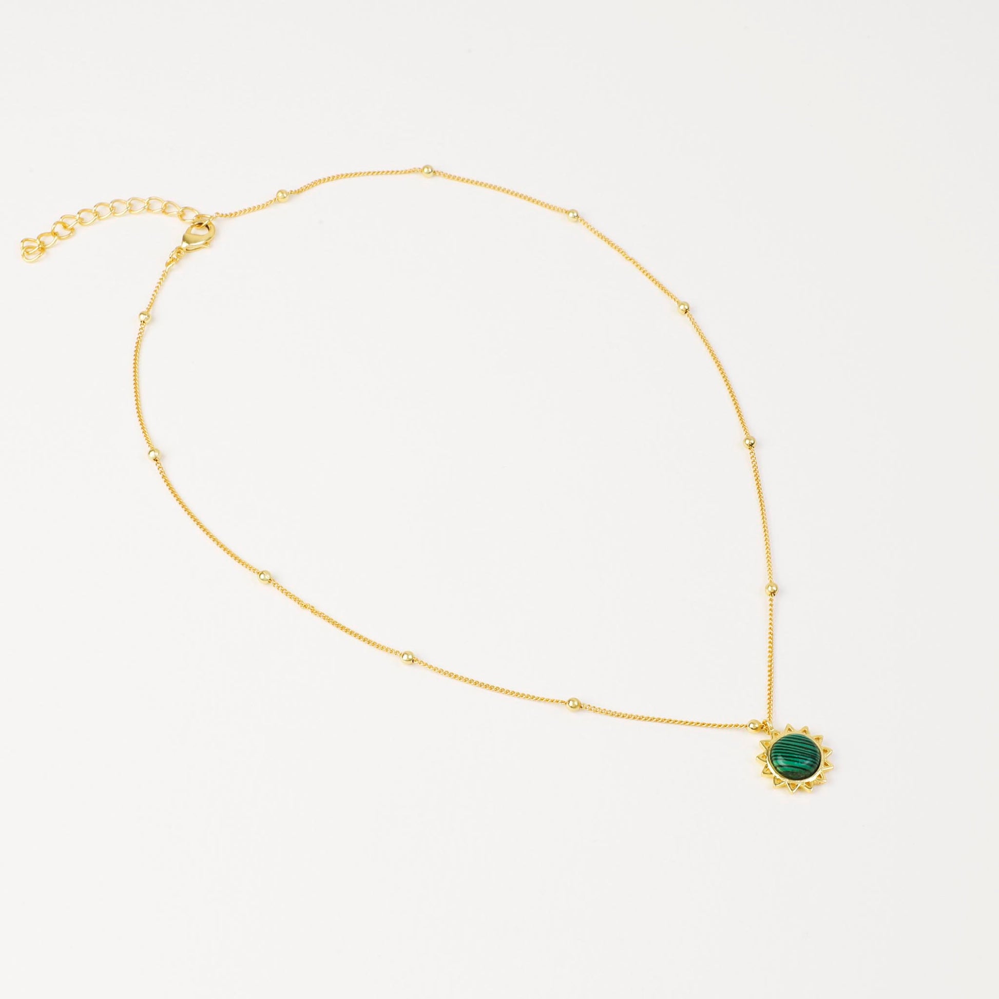 Stellar Elegance - Chakra Necklace Malachite - Lila Rasa