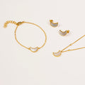 Stellar Elegance -  Earrings Mother of Pearl MOON - Lila Rasa