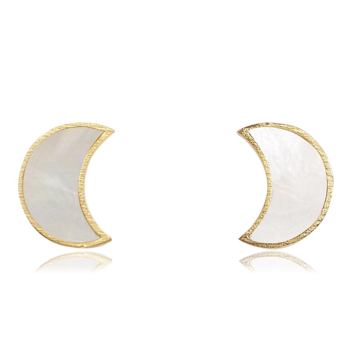 Stellar Elegance -  Earrings Mother of Pearl MOON - Lila Rasa