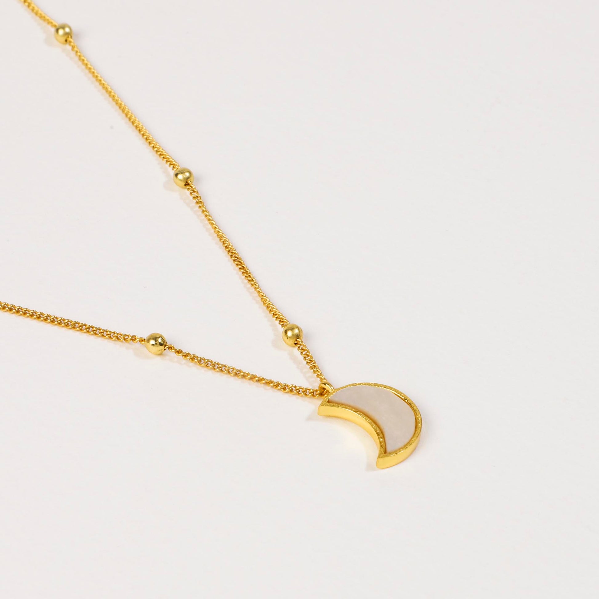 Stellar Elegance - Chakra Necklace Mother of Pearl - Lila Rasa
