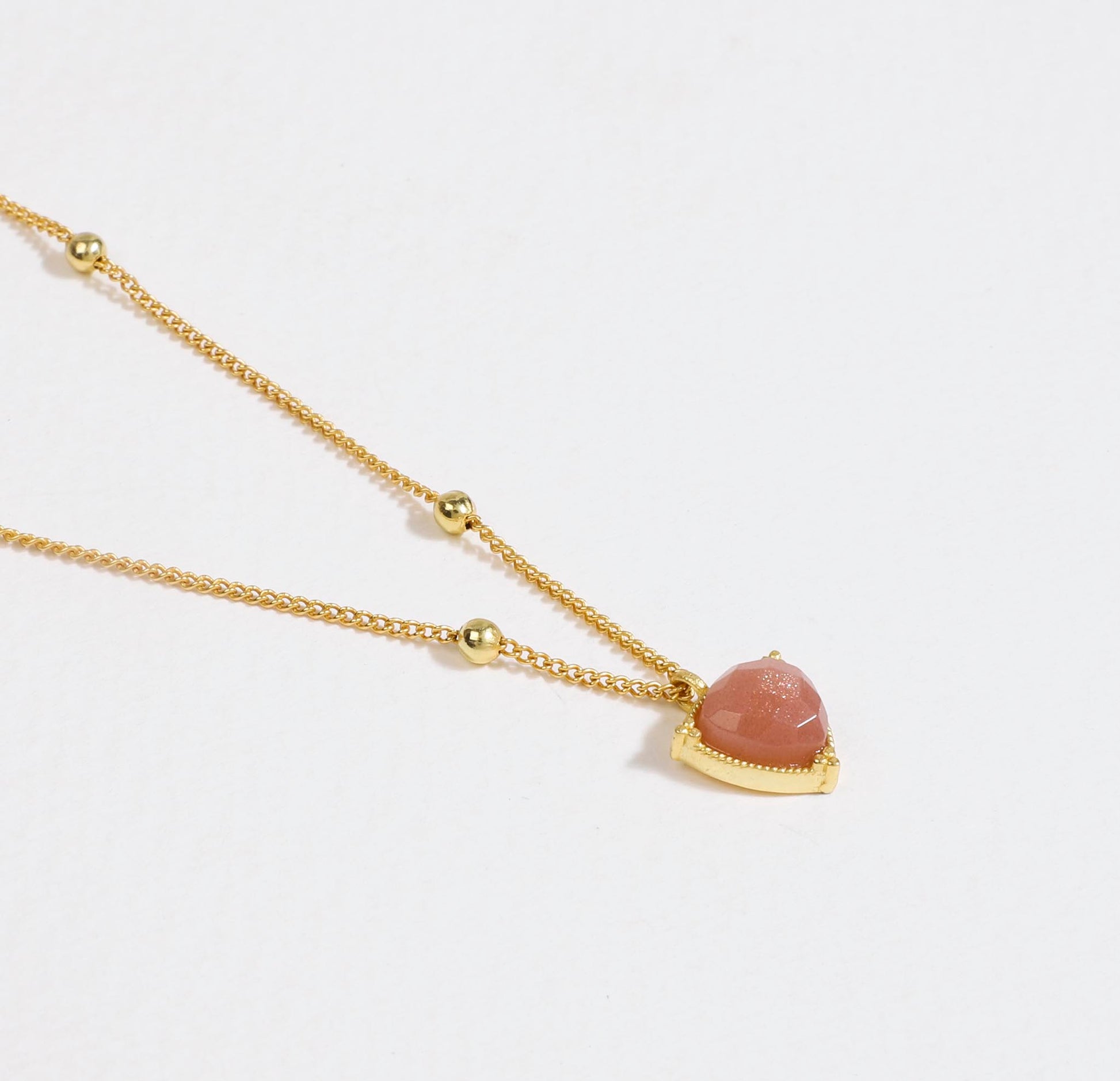 Stellar Elegance - Chakra Necklace Moon Peach - Lila Rasa