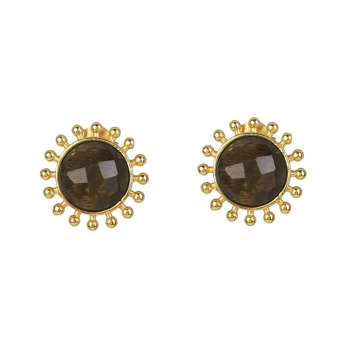 Stellar Elegance - Chakra Earrings Tiger Eye - Lila Rasa
