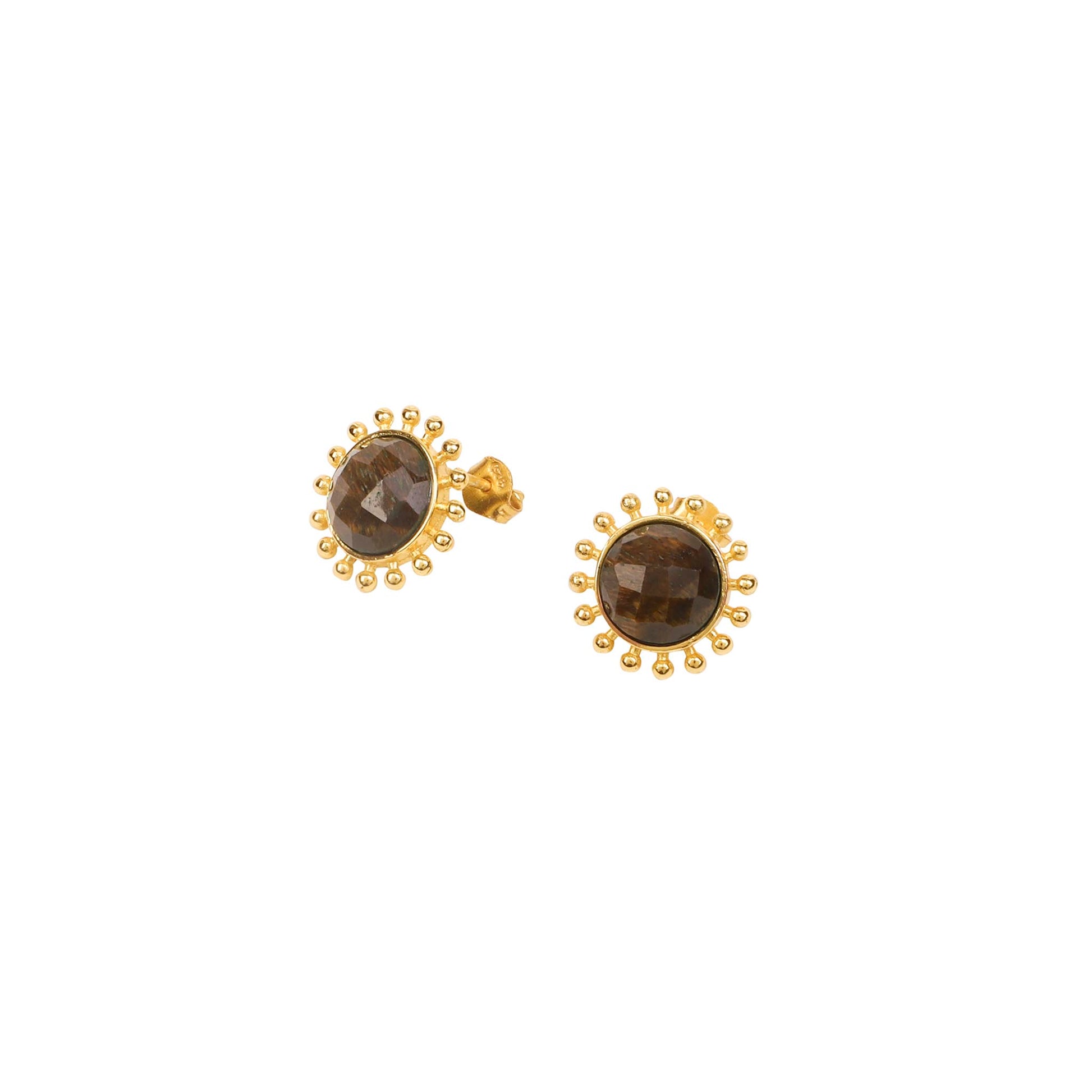 Stellar Elegance - Chakra Earrings Tiger Eye - Lila Rasa