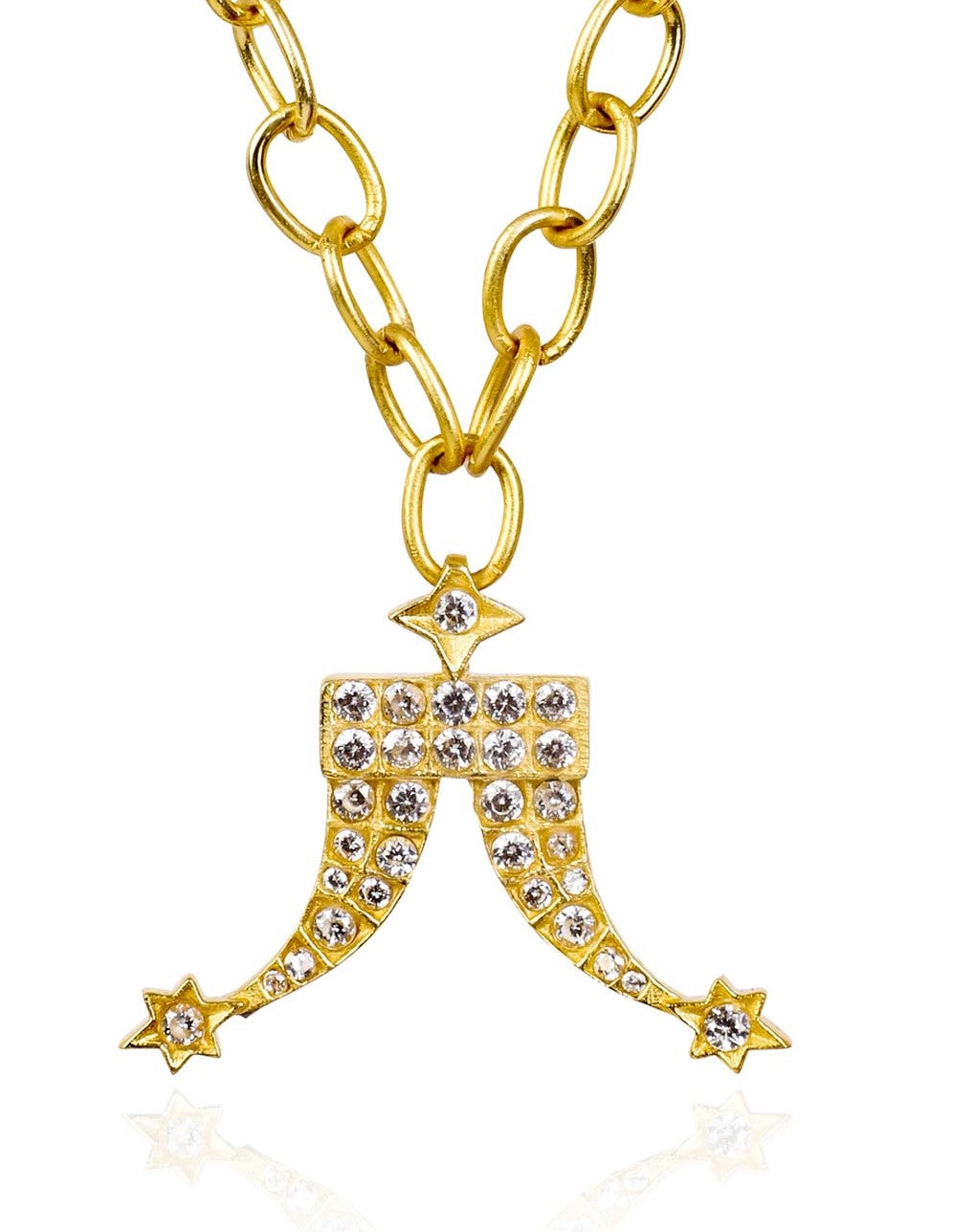 Tiger Tooth CZ Pendant Necklace - Lila Rasa