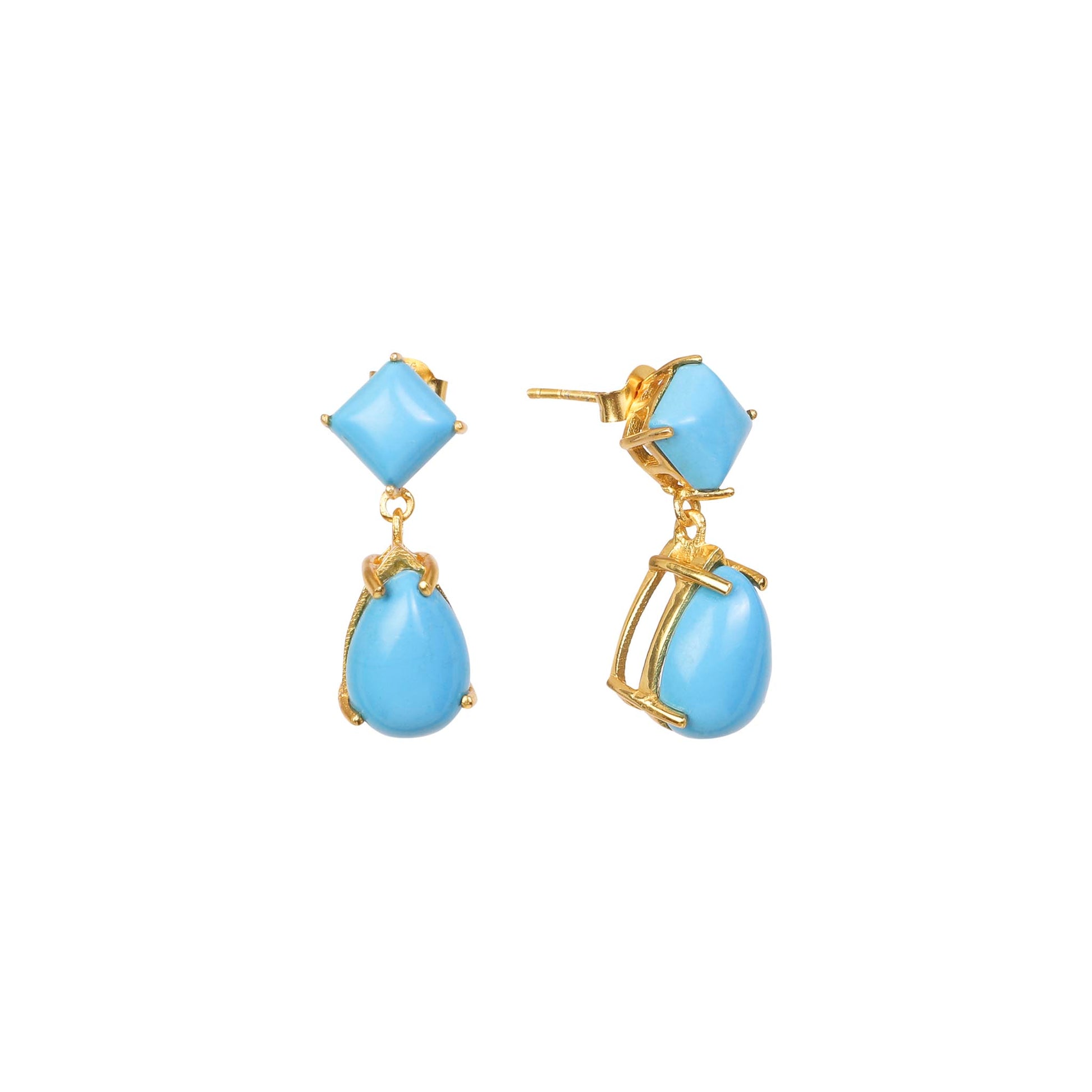 "Azure Dream" Turquoise Stone Earring - Lila Rasa