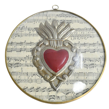 Musical Notation Ex-Voto In Convex Glass