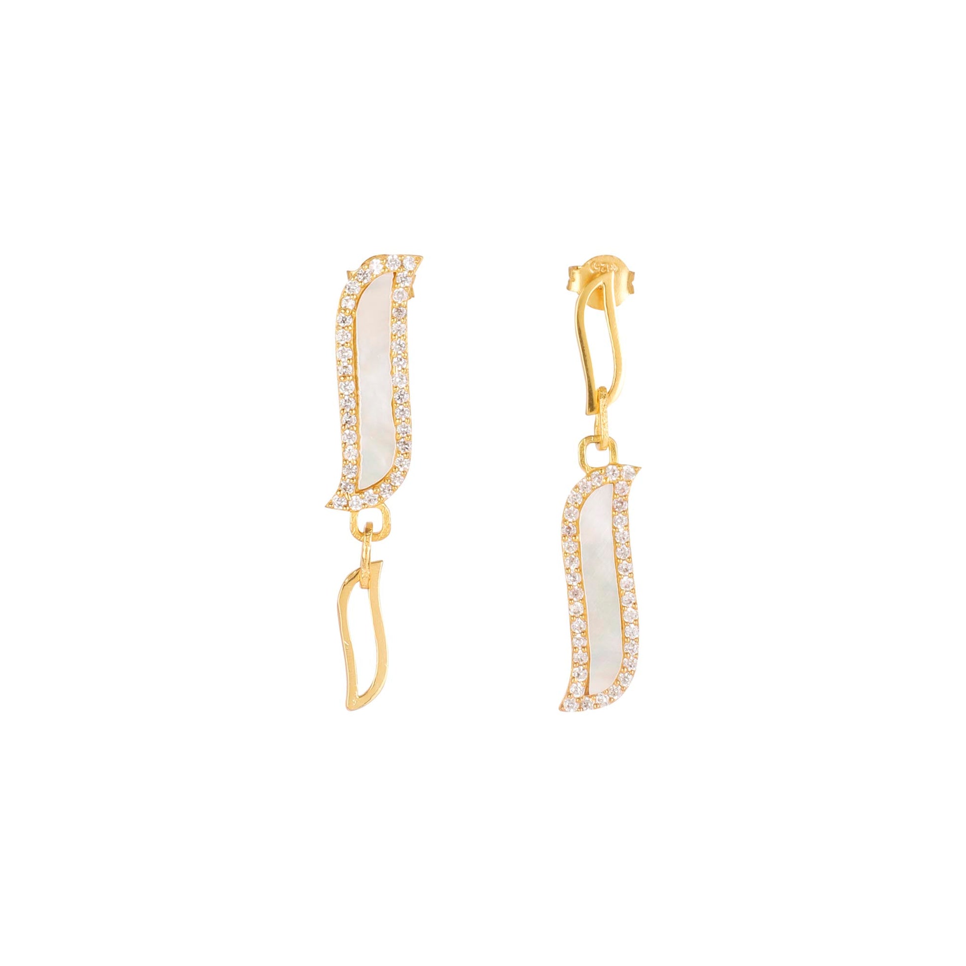 Wave Symphony Earring Mother Of Pearl - Lila Rasa